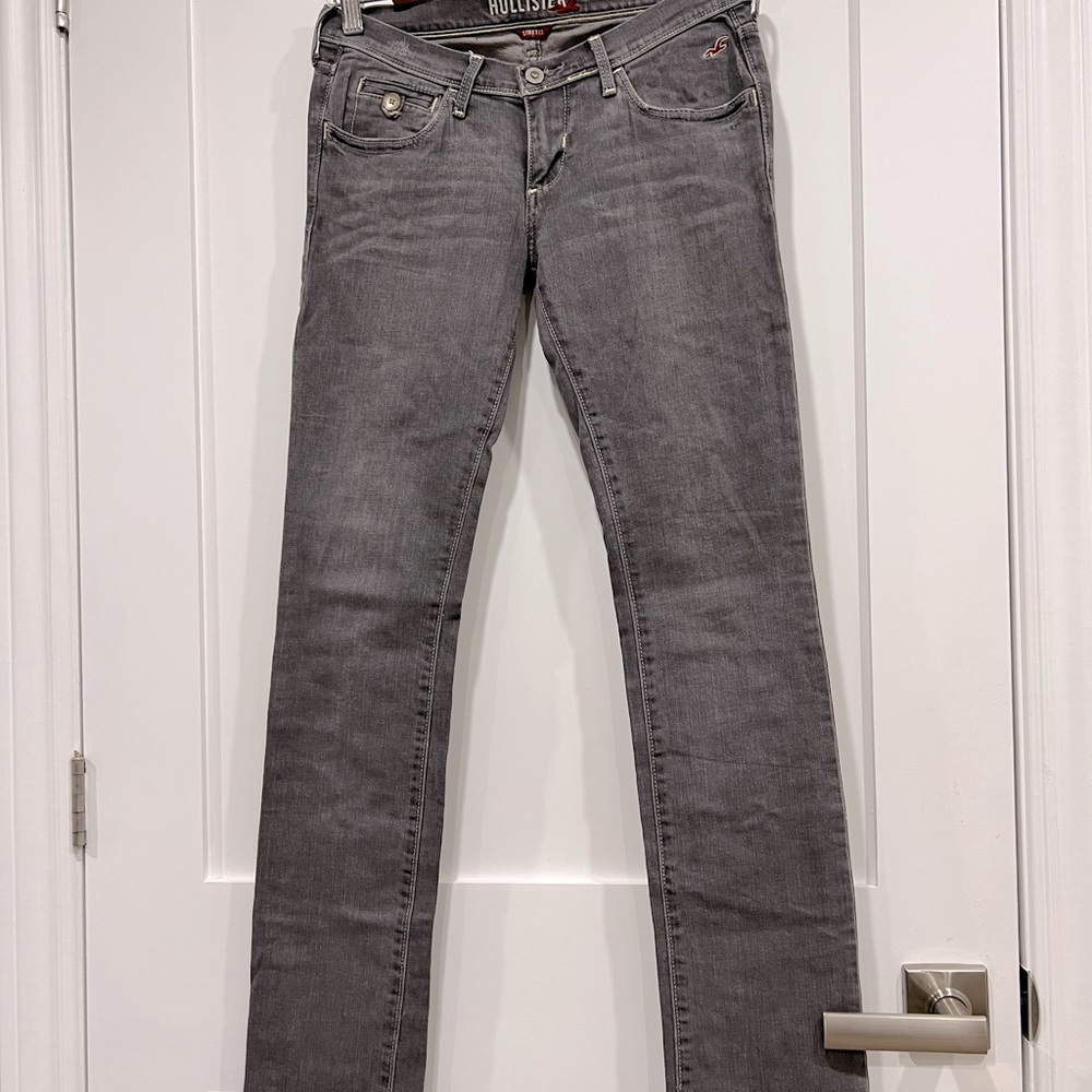 Low rise, Hollister faded grey skinny Jean - Picture 4 of 16